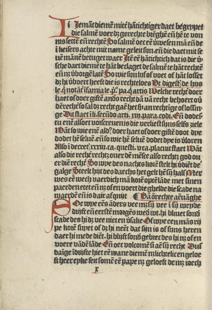 An illustration from Den spiegel van Sassen va[n] allen keyserlijken rechten, 1504, leaf 27