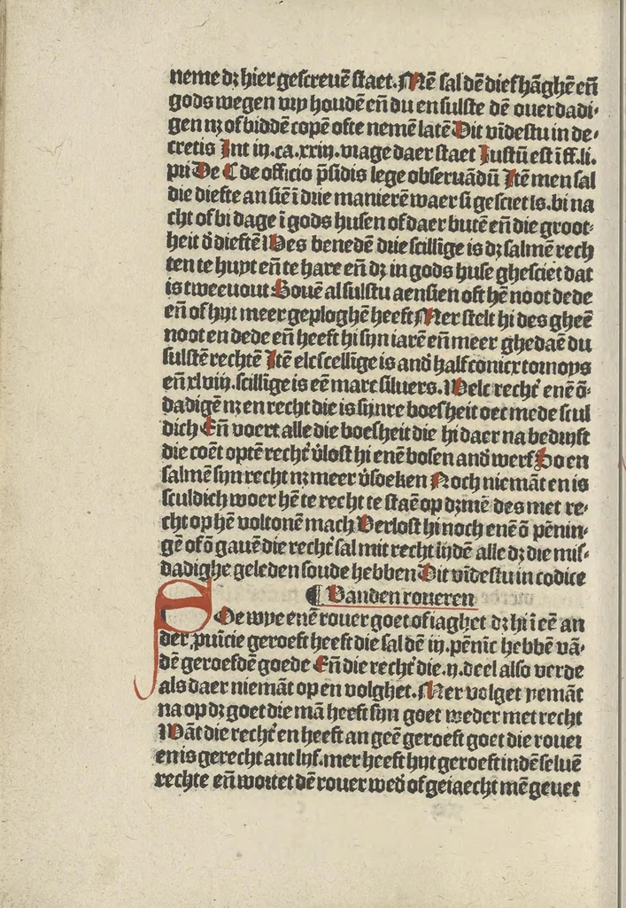 An illustration from Den spiegel van Sassen va[n] allen keyserlijken rechten, 1504, leaf 33