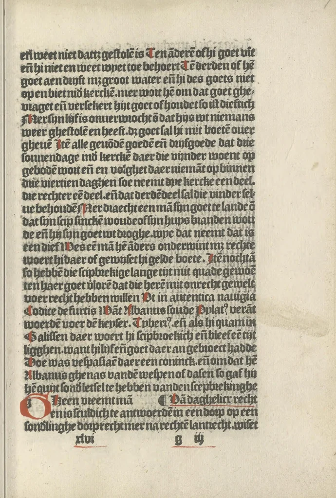 An illustration from Den spiegel van Sassen va[n] allen keyserlijken rechten, 1504, leaf 80