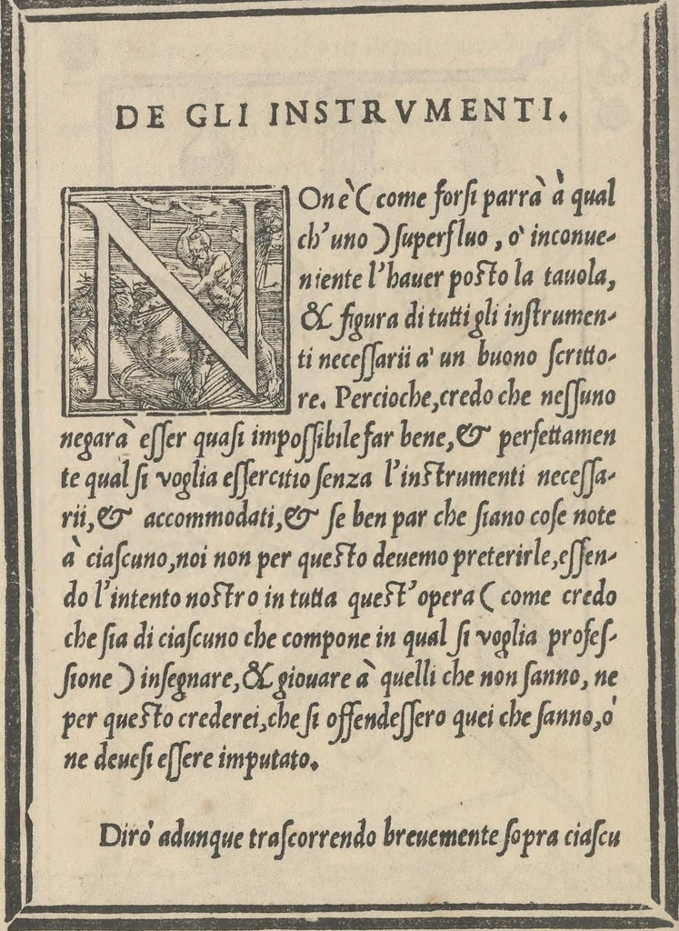 An illustration from Libro di M. Giouanbattista Palatino, cittadino romano, nelqual s'insegna à scriuere ogni sorte lettera, antica, et moderna, di qualunque natione, con le sue regole, et misure, et essempi : et con vn breue, et vtil discorso de le cifre, 1545, leaf 119
