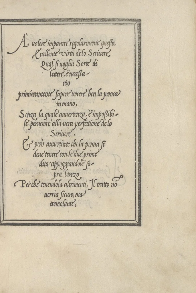 An illustration from Libro di M. Giouanbattista Palatino, cittadino romano, nelqual s'insegna à scriuere ogni sorte lettera, antica, et moderna, di qualunque natione, con le sue regole, et misure, et essempi : et con vn breue, et vtil discorso de le cifre, 1545, leaf 14