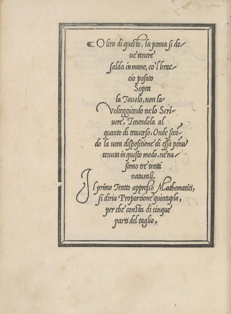 An illustration from Libro di M. Giouanbattista Palatino, cittadino romano, nelqual s'insegna à scriuere ogni sorte lettera, antica, et moderna, di qualunque natione, con le sue regole, et misure, et essempi : et con vn breue, et vtil discorso de le cifre, 1545, leaf 15