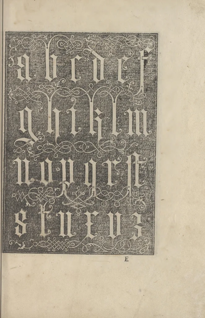 An illustration from Libro di M. Giouanbattista Palatino, cittadino romano, nelqual s'insegna à scriuere ogni sorte lettera, antica, et moderna, di qualunque natione, con le sue regole, et misure, et essempi : et con vn breue, et vtil discorso de le cifre, 1545, leaf 70
