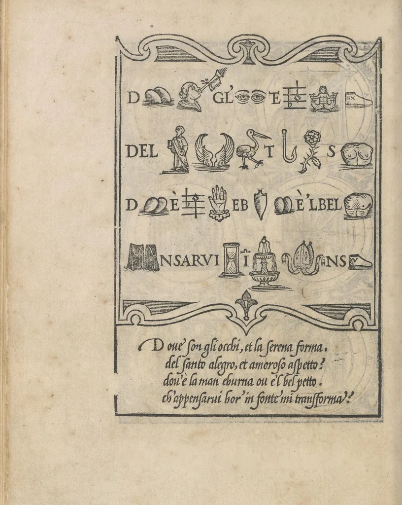 An illustration from Libro di M. Giouanbattista Palatino, cittadino romano, nelqual s'insegna à scriuere ogni sorte lettera, antica, et moderna, di qualunque natione, con le sue regole, et misure, et essempi : et con vn breue, et vtil discorso de le cifre, 1545, leaf 97
