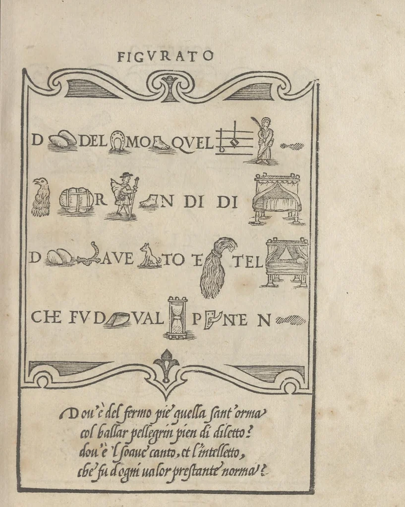 An illustration from Libro di M. Giouanbattista Palatino, cittadino romano, nelqual s'insegna à scriuere ogni sorte lettera, antica, et moderna, di qualunque natione, con le sue regole, et misure, et essempi : et con vn breue, et vtil discorso de le cifre, 1545, leaf 98