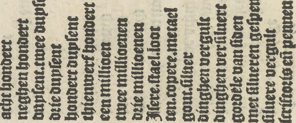 An illustration from Vocabulario para aprender franches, espannol y flaminco = Vocabulaire pour apprendre fra[n]choys, espagnol et flaming = Vocabulare om te leerene walsch, spaensch, ende vlaemsch, 1520, leaf 23