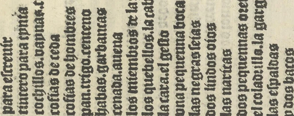 An illustration from Vocabulario para aprender franches, espannol y flaminco = Vocabulaire pour apprendre fra[n]choys, espagnol et flaming = Vocabulare om te leerene walsch, spaensch, ende vlaemsch, 1520, leaf 24