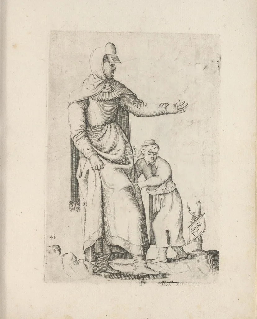 An illustration from Omnivm fere gentivm nostrae aetatis habitvs, nvnqvam ante hac aediti, 1563, leaf 126