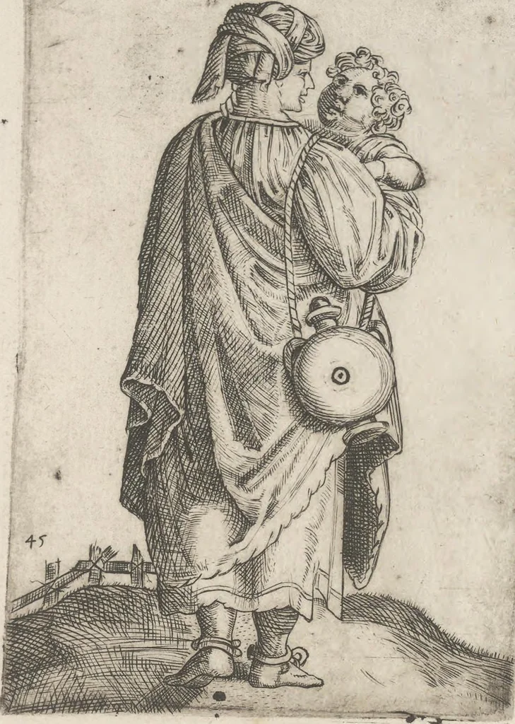 An illustration from Omnivm fere gentivm nostrae aetatis habitvs, nvnqvam ante hac aediti, 1563, leaf 136