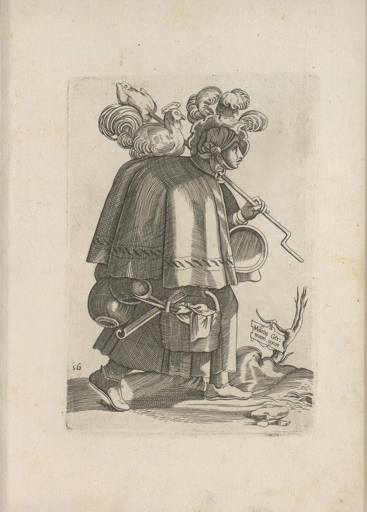 An illustration from Omnivm fere gentivm nostrae aetatis habitvs, nvnqvam ante hac aediti, 1563, leaf 44