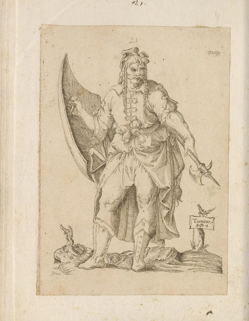 An illustration from Omnivm fere gentivm nostrae aetatis habitvs, nvnqvam ante hac aediti, 1563, leaf 87