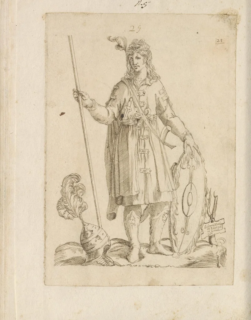 An illustration from Omnivm fere gentivm nostrae aetatis habitvs, nvnqvam ante hac aediti, 1563, leaf 91
