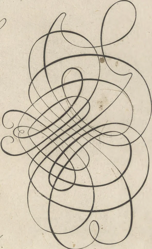 An illustration from Dell' idea dello scriuere. Intagliata per Epifanio dal Fiano l'anno 1607, 1624, leaf 12