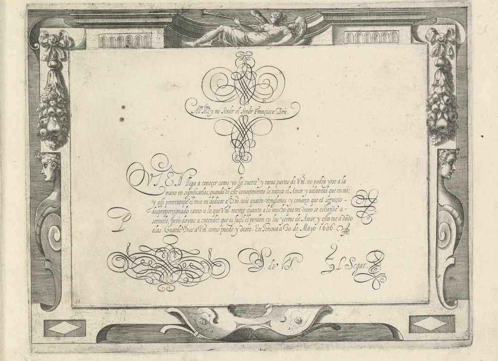 An illustration from Dell' idea dello scriuere. Intagliata per Epifanio dal Fiano l'anno 1607, 1624, leaf 80