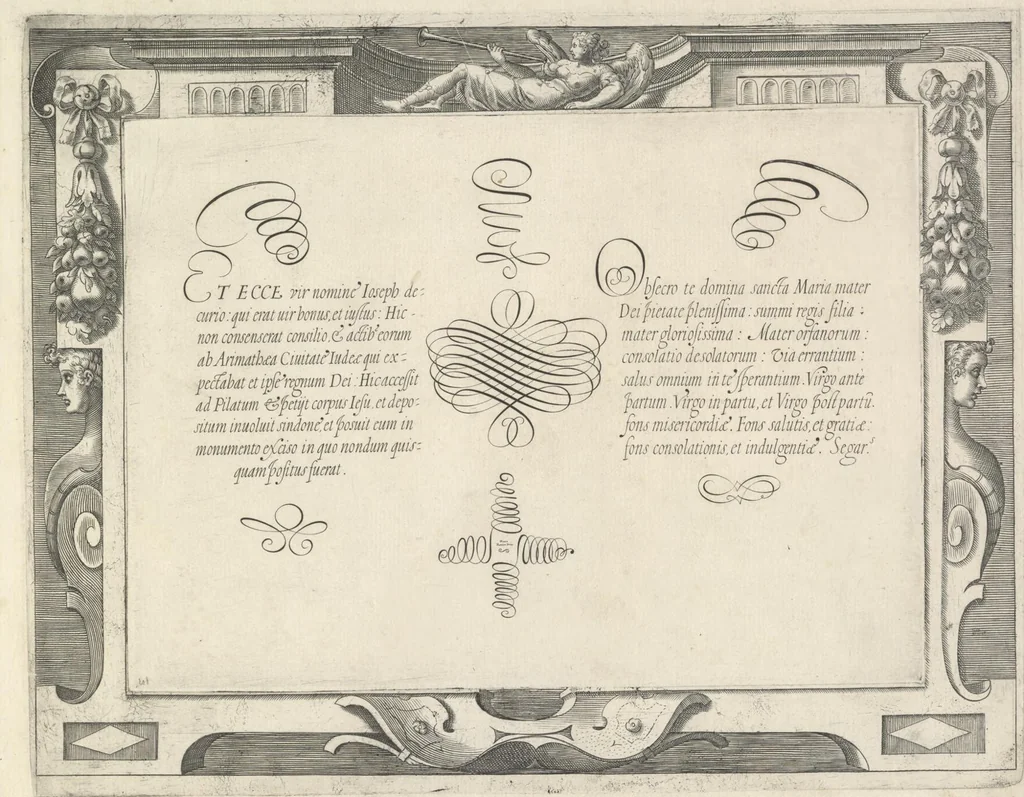 An illustration from Dell' idea dello scriuere. Intagliata per Epifanio dal Fiano l'anno 1607, 1624, leaf 86