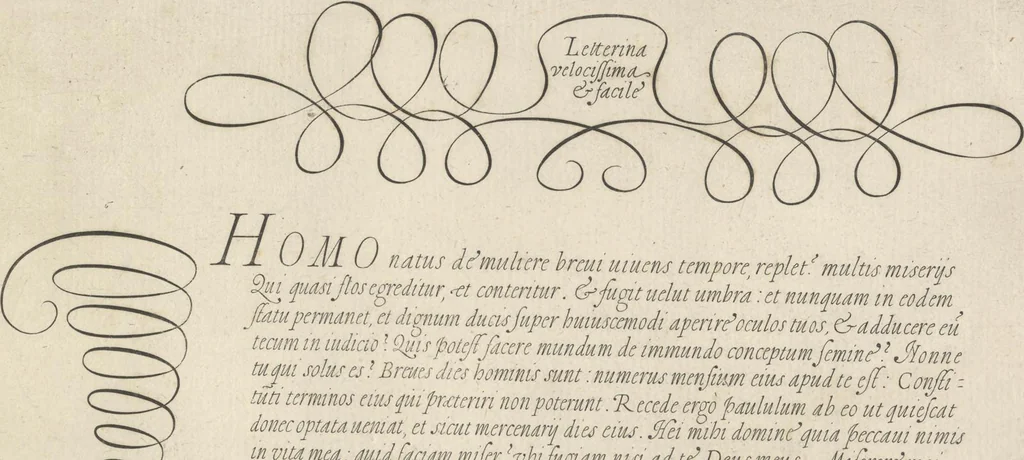 An illustration from Dell' idea dello scriuere. Intagliata per Epifanio dal Fiano l'anno 1607, 1624, leaf 90