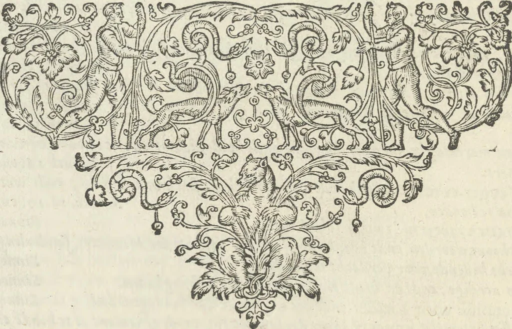 An illustration from Maechden-pflicht ofte ampt der ionck-vrovvven in eerbaer liefde aen-ghewesen door sinne-beelden. Officivm puellarum in castis amoribus emblemate expressum, 1618, leaf 15