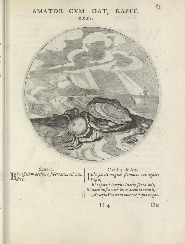 An illustration from Maechden-pflicht ofte ampt der ionck-vrovvven in eerbaer liefde aen-ghewesen door sinne-beelden. Officivm puellarum in castis amoribus emblemate expressum, 1618, leaf 82