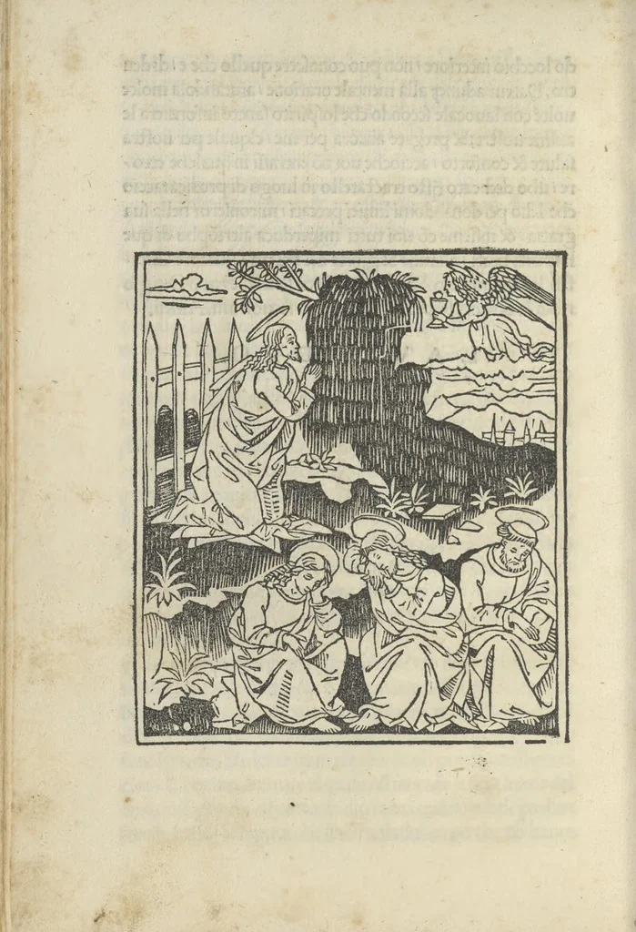 An illustration from La expositione del Pater Noster,, 1490, leaf 83