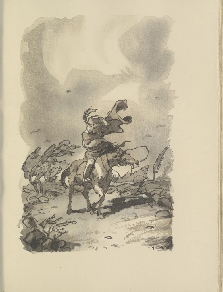 An illustration from Quelques fables, 1927, leaf 112