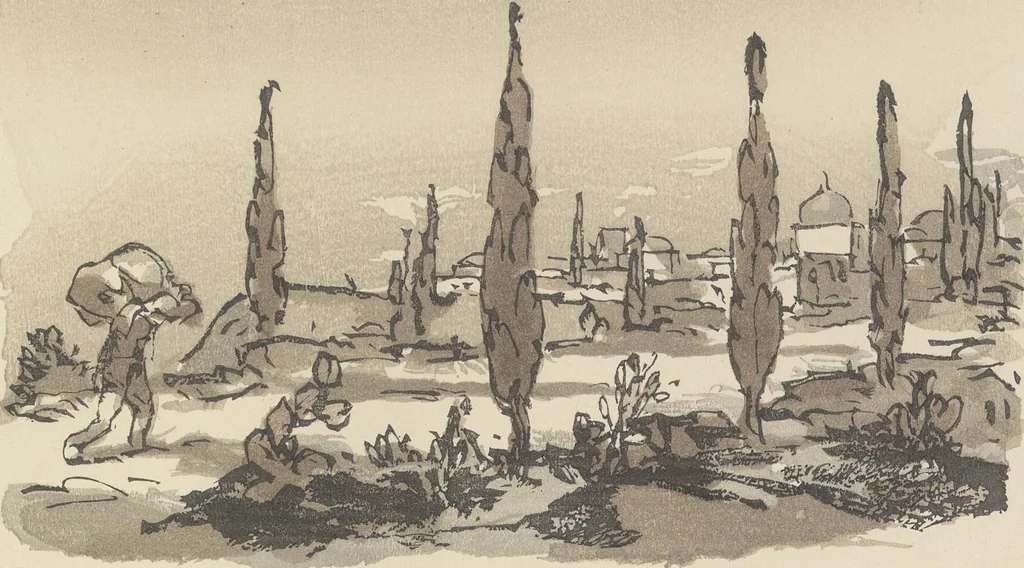 An illustration from Quelques fables, 1927, leaf 120
