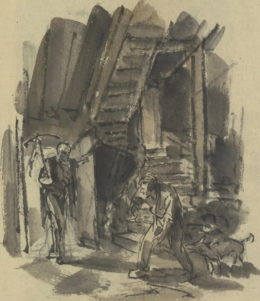 An illustration from Quelques fables, 1927, leaf 130