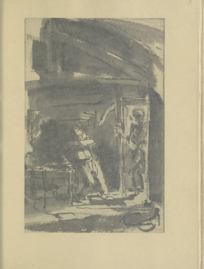 An illustration from Quelques fables, 1927, leaf 134
