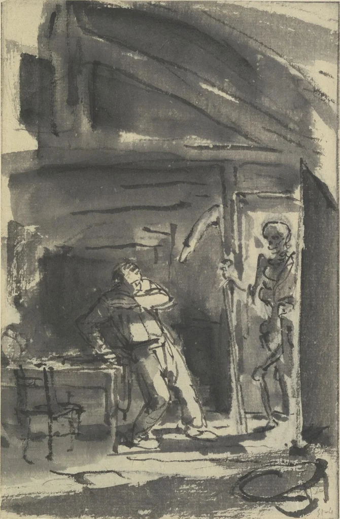 An illustration from Quelques fables, 1927, leaf 136