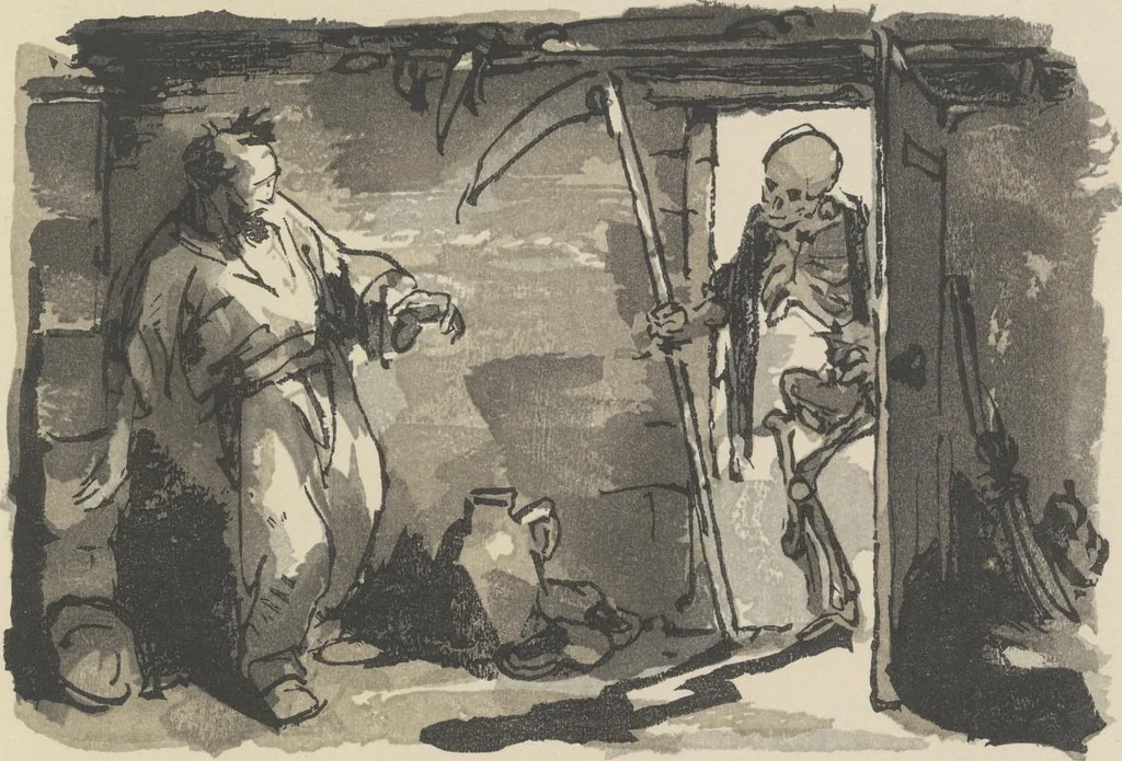 An illustration from Quelques fables, 1927, leaf 138
