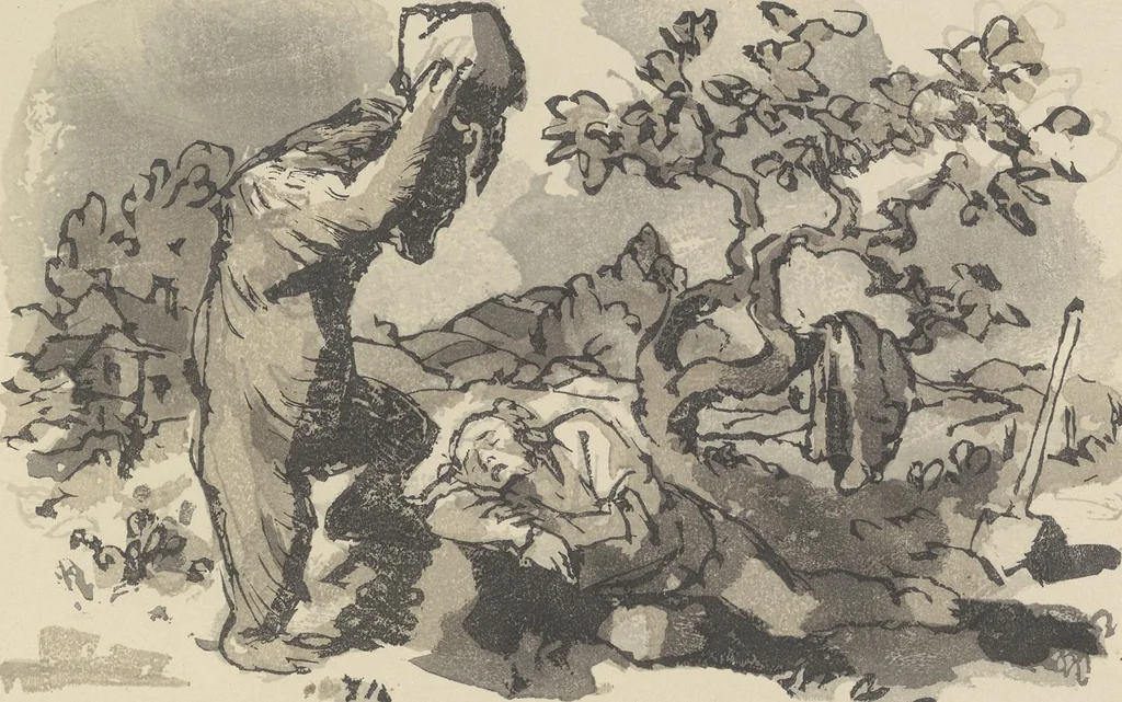 An illustration from Quelques fables, 1927, leaf 152