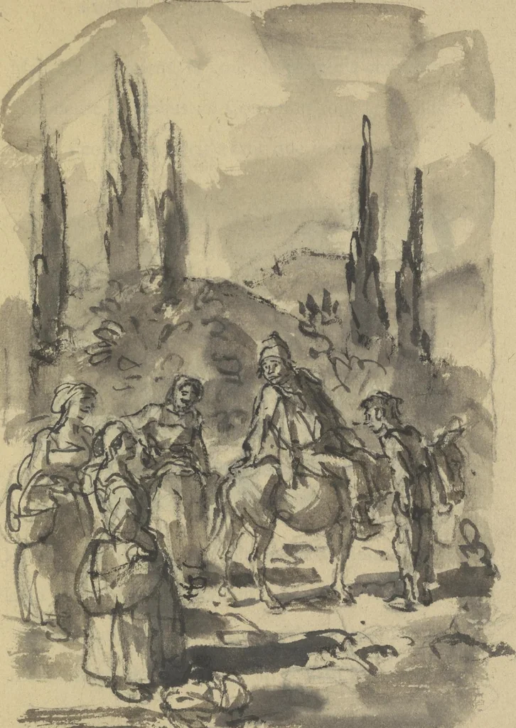 An illustration from Quelques fables, 1927, leaf 164