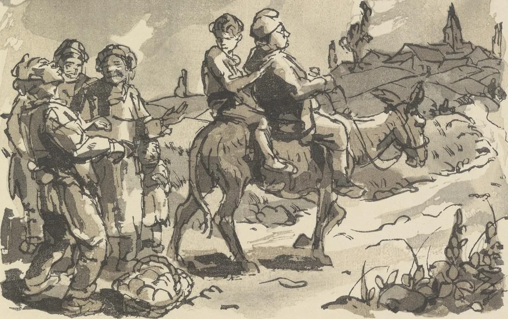 An illustration from Quelques fables, 1927, leaf 170