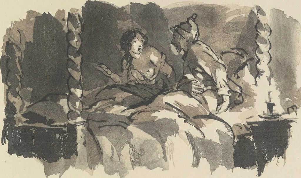An illustration from Quelques fables, 1927, leaf 194