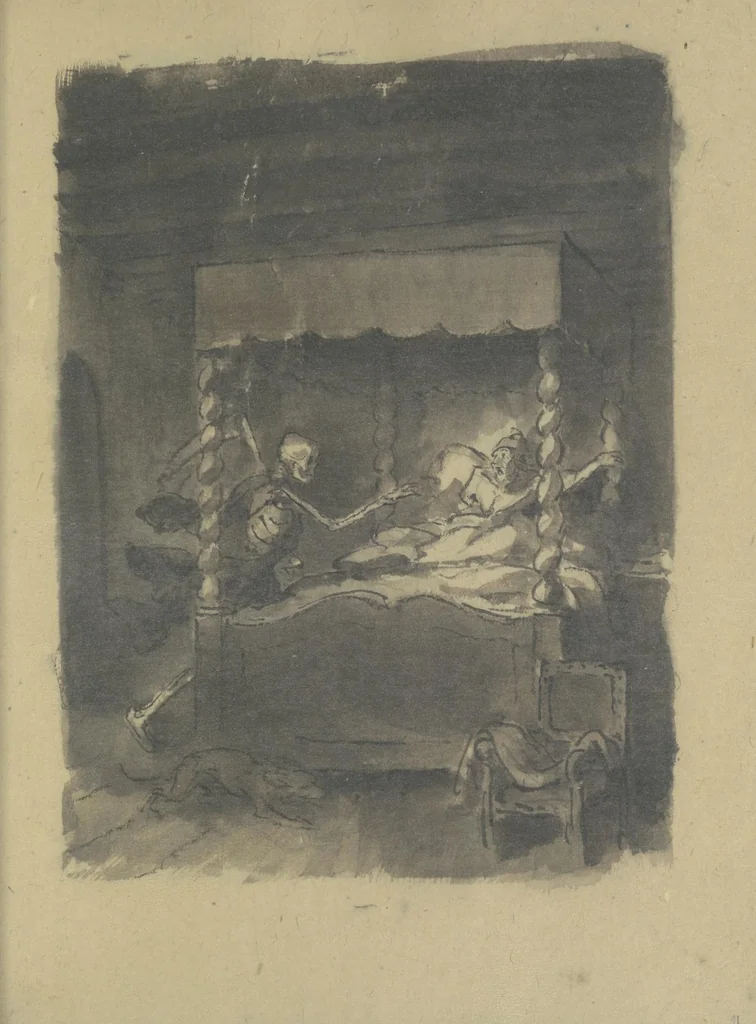 An illustration from Quelques fables, 1927, leaf 198