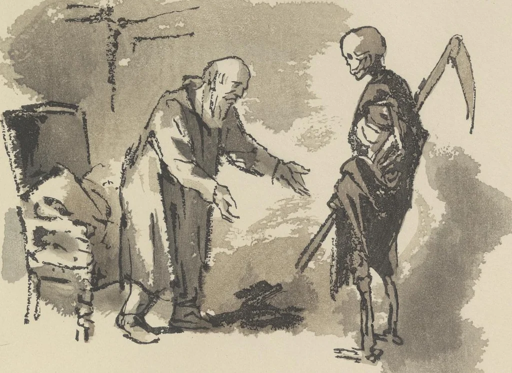 An illustration from Quelques fables, 1927, leaf 202
