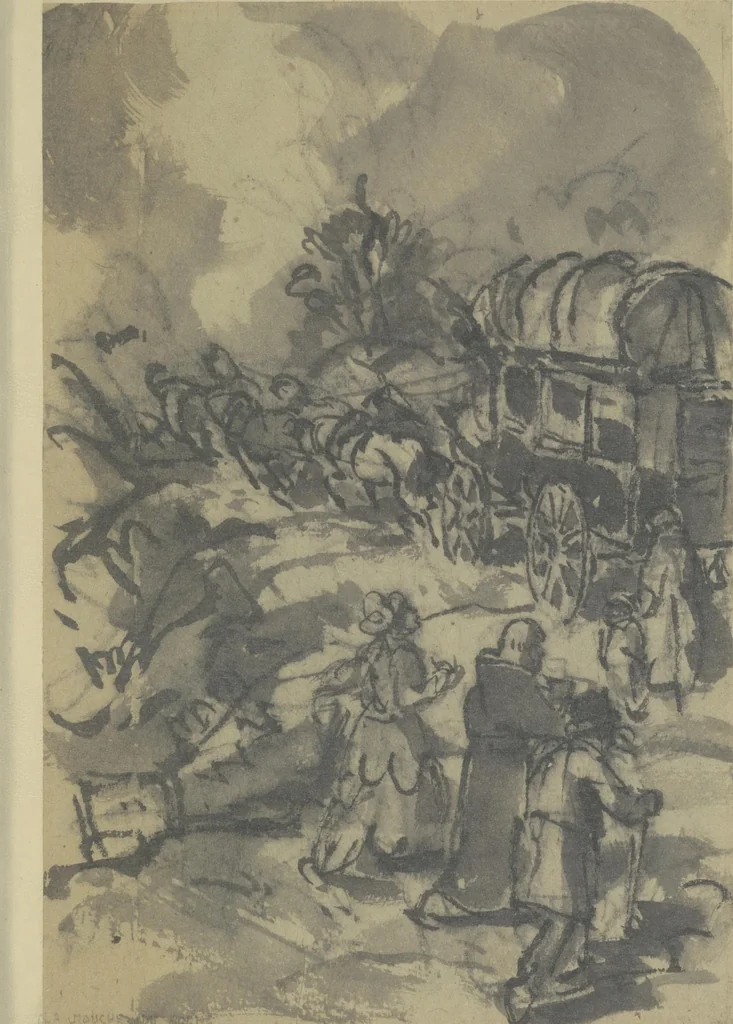 An illustration from Quelques fables, 1927, leaf 26