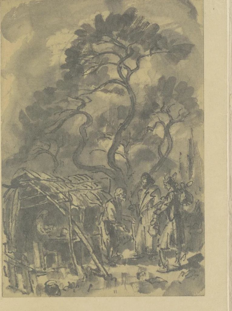 An illustration from Quelques fables, 1927, leaf 68