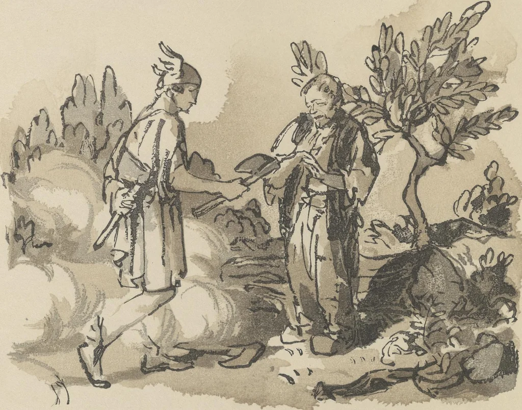 An illustration from Quelques fables, 1927, leaf 75