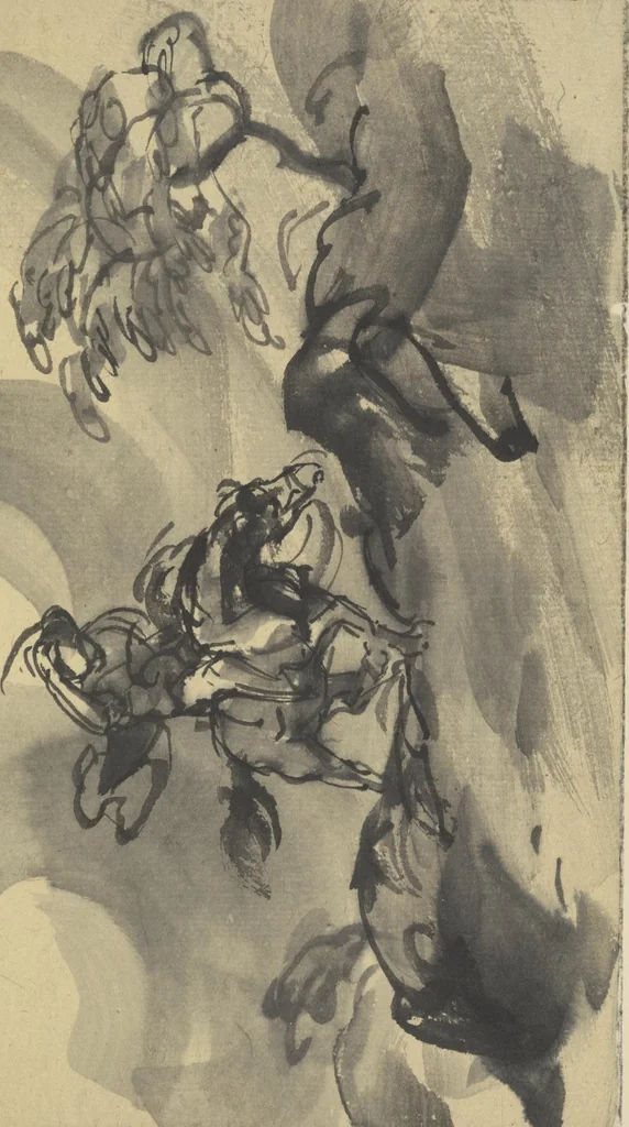 An illustration from Quelques fables, 1927, leaf 8