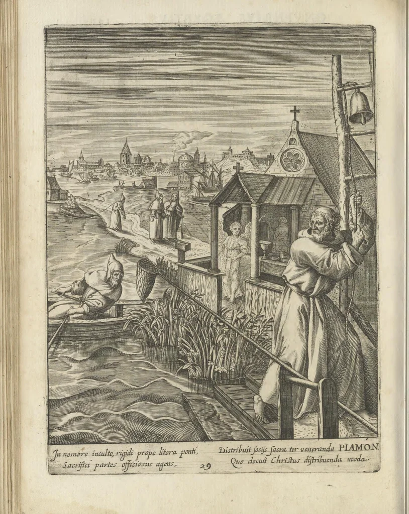 An illustration from Illvstrivm anachoretarvm elogia, siue Religiosi viri mvsaevm, 1625, leaf 165