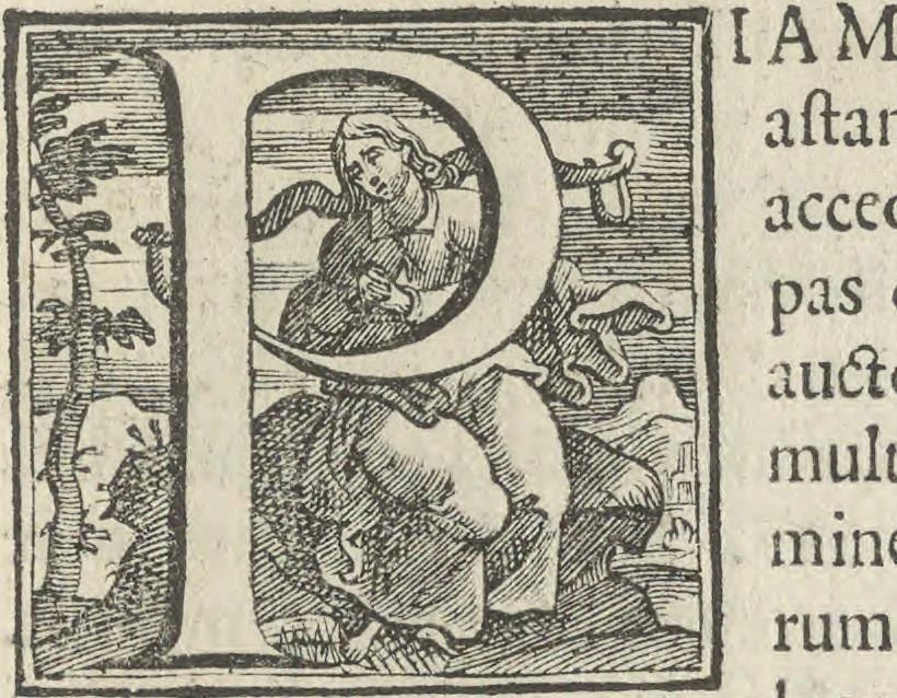 An illustration from Illvstrivm anachoretarvm elogia, siue Religiosi viri mvsaevm, 1625, leaf 166