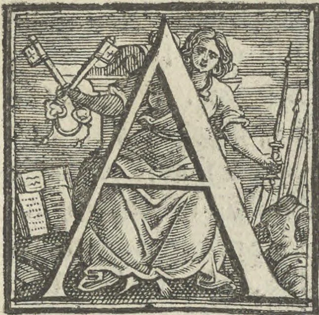 An illustration from Illvstrivm anachoretarvm elogia, siue Religiosi viri mvsaevm, 1625, leaf 34