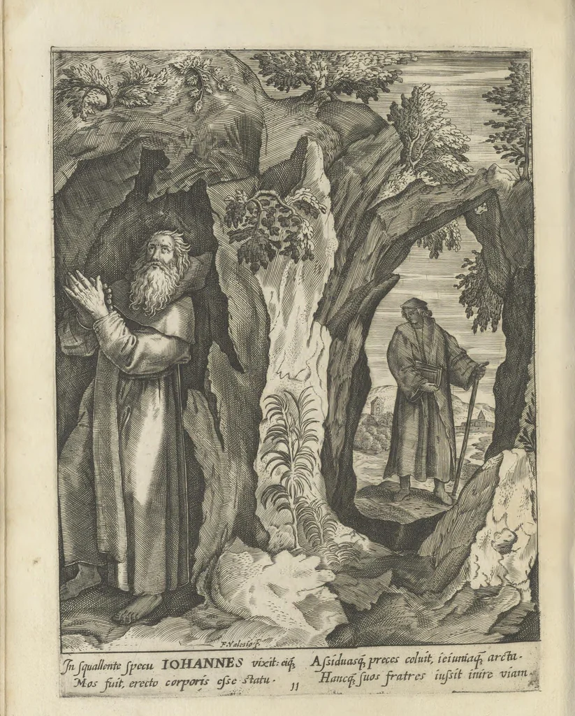 An illustration from Illvstrivm anachoretarvm elogia, siue Religiosi viri mvsaevm, 1625, leaf 83