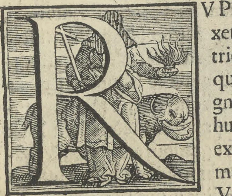 An illustration from Illvstrivm anachoretarvm elogia, siue Religiosi viri mvsaevm, 1625, leaf 84