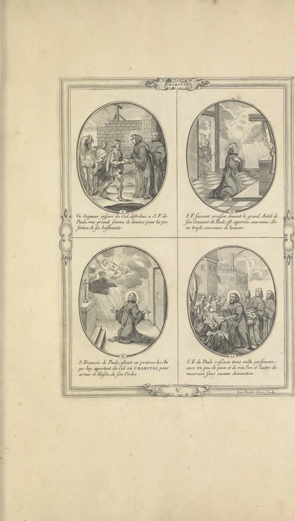An illustration from Les figvres e l'abregé de la vie, de la mort, et des miracles de S. Francois de Pavle, instituteur et fondateur de l'Ordre des Minimes : Recevillies de la bvlle de Leon X. & des Enquestes faites pour proceder a sa canonisation, 1659, leaf 40