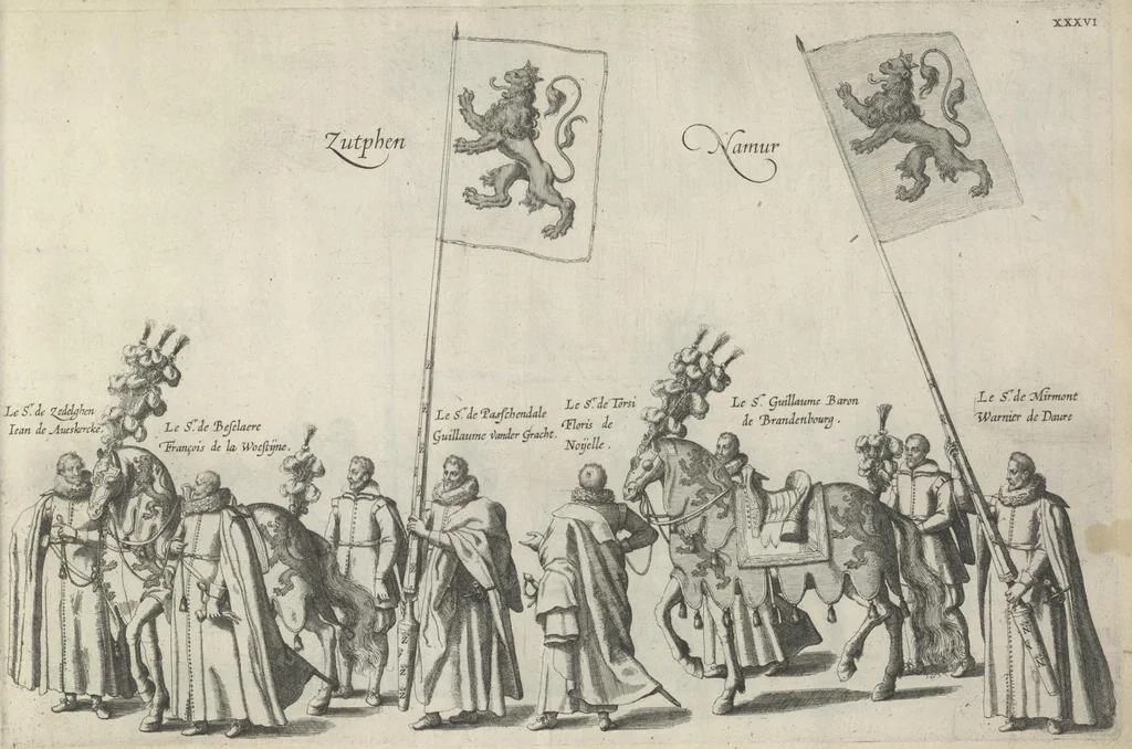 An illustration from Pompa funebris optimi potentissimiq[ue] principis Alberti Pii, Archiducis Avstriae, Ducis Burg. Bra. &c, 1623, leaf 104