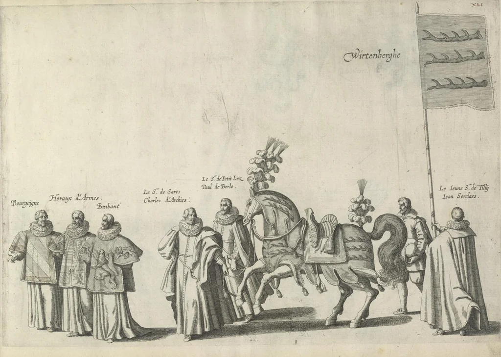 An illustration from Pompa funebris optimi potentissimiq[ue] principis Alberti Pii, Archiducis Avstriae, Ducis Burg. Bra. &c, 1623, leaf 114