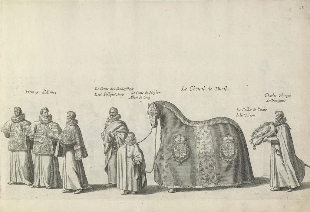 An illustration from Pompa funebris optimi potentissimiq[ue] principis Alberti Pii, Archiducis Avstriae, Ducis Burg. Bra. &c, 1623, leaf 136