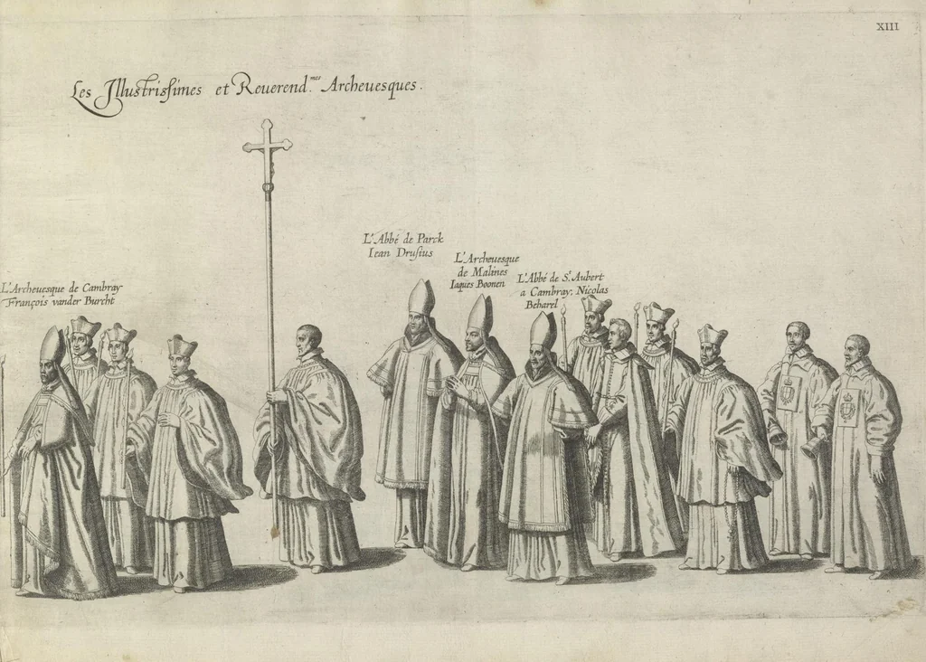 An illustration from Pompa funebris optimi potentissimiq[ue] principis Alberti Pii, Archiducis Avstriae, Ducis Burg. Bra. &c, 1623, leaf 58