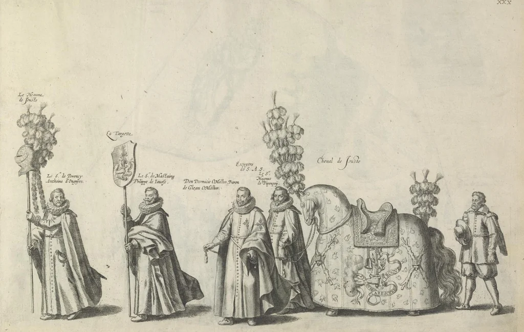 An illustration from Pompa funebris optimi potentissimiq[ue] principis Alberti Pii, Archiducis Avstriae, Ducis Burg. Bra. &c, 1623, leaf 92